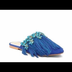 💎SJS Blue Honolulu Flat Mule